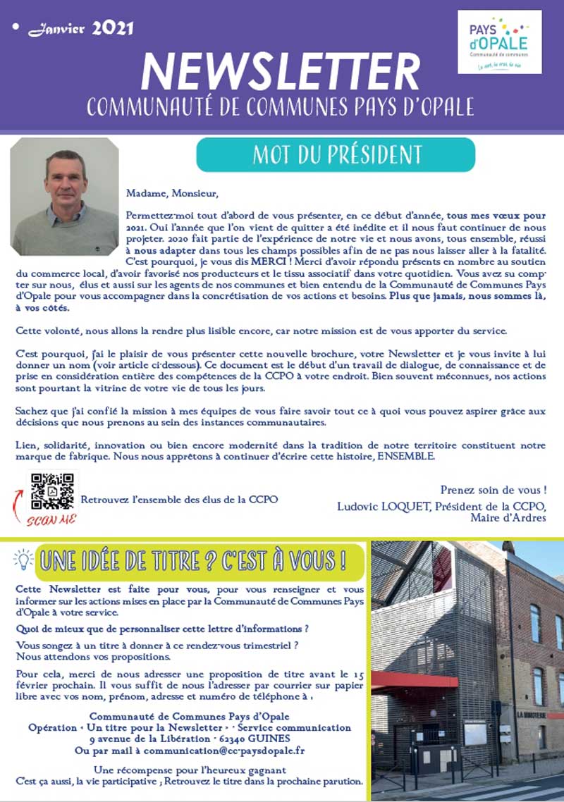 couv_newsletter_janvier2021 Logo BGE