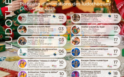 Planning d’animations des ludothèques